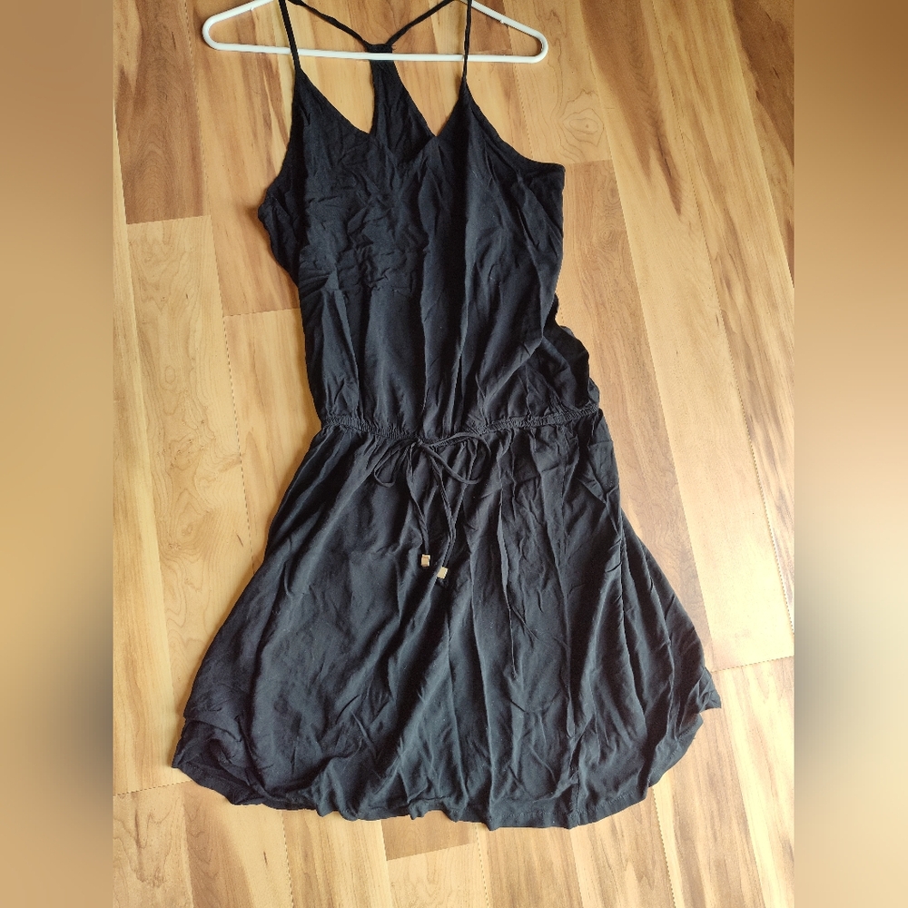 VENUS Black Halter Sundress Mini